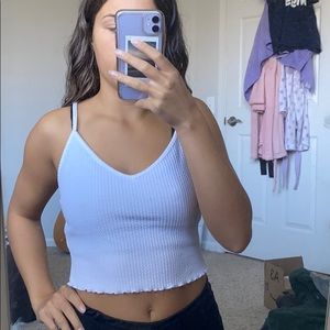 White cropped tank